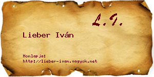 Lieber Iván névjegykártya