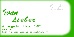 ivan lieber business card